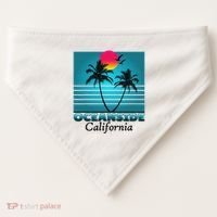 Oceanside California Ca Summer Gift Souvenirs USA-Made Doggie Bandana thumb 0
