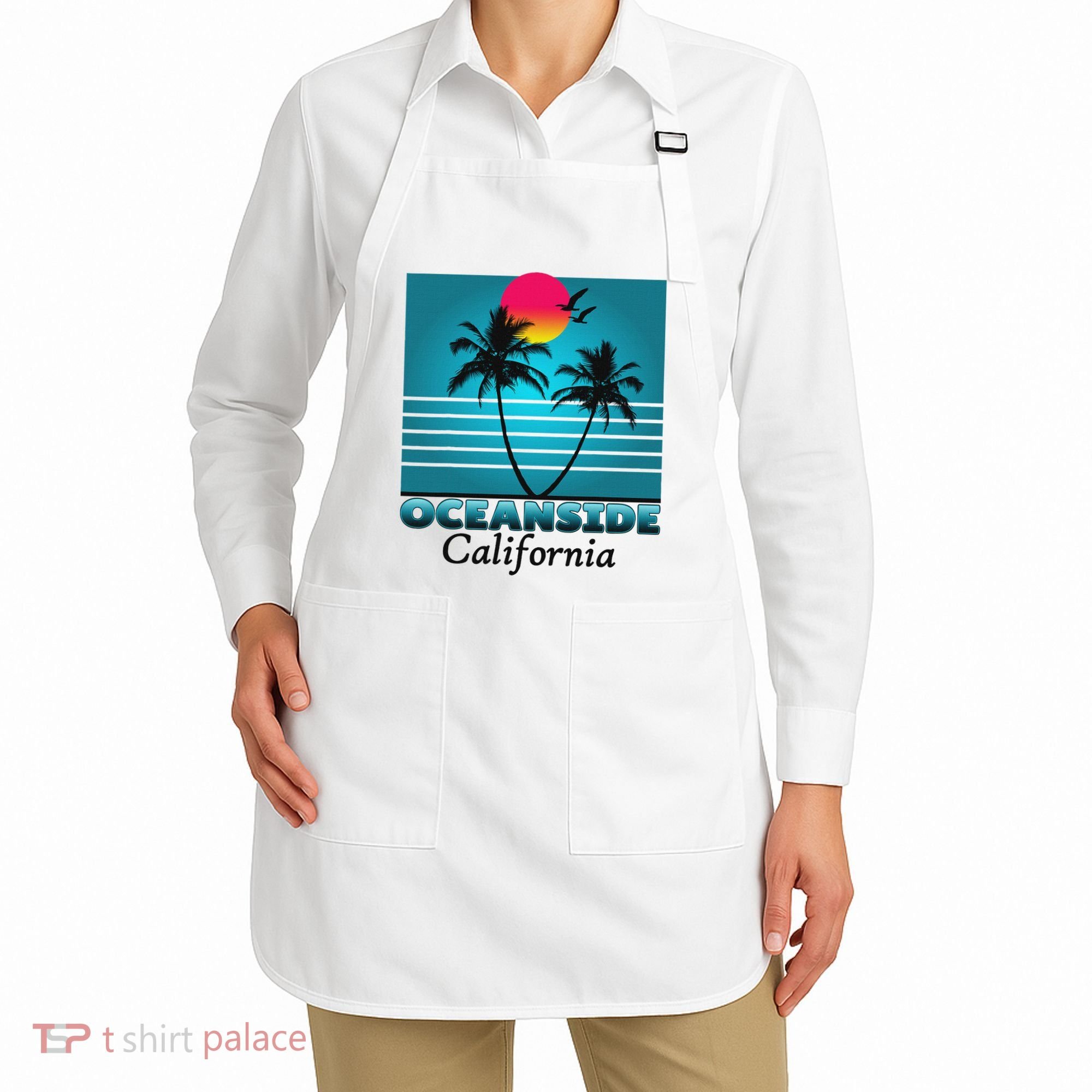 Oceanside California Ca Summer Gift Souvenirs Apron