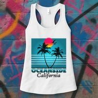 Oceanside California Ca Summer Gift Souvenirs Women's Tank Top thumb 3