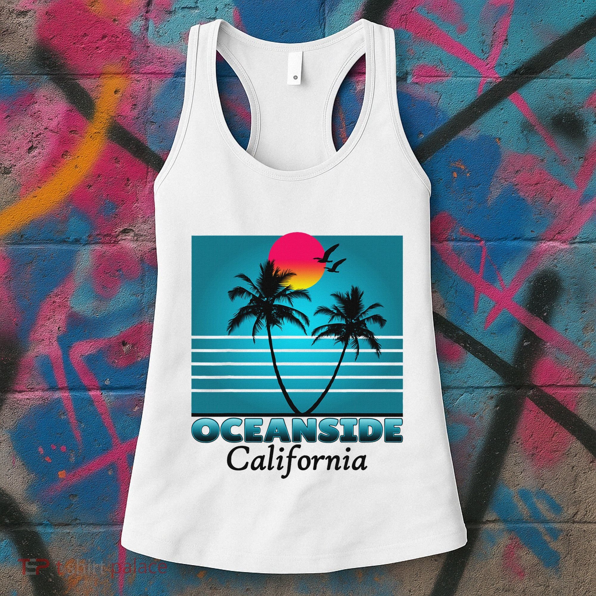 Oceanside California Ca Summer Gift Souvenirs Women's Tank Top
