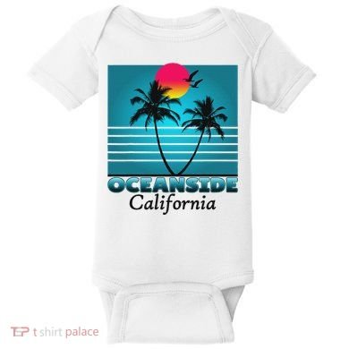 Oceanside California Ca Summer Gift Souvenirs Baby Bodysuit