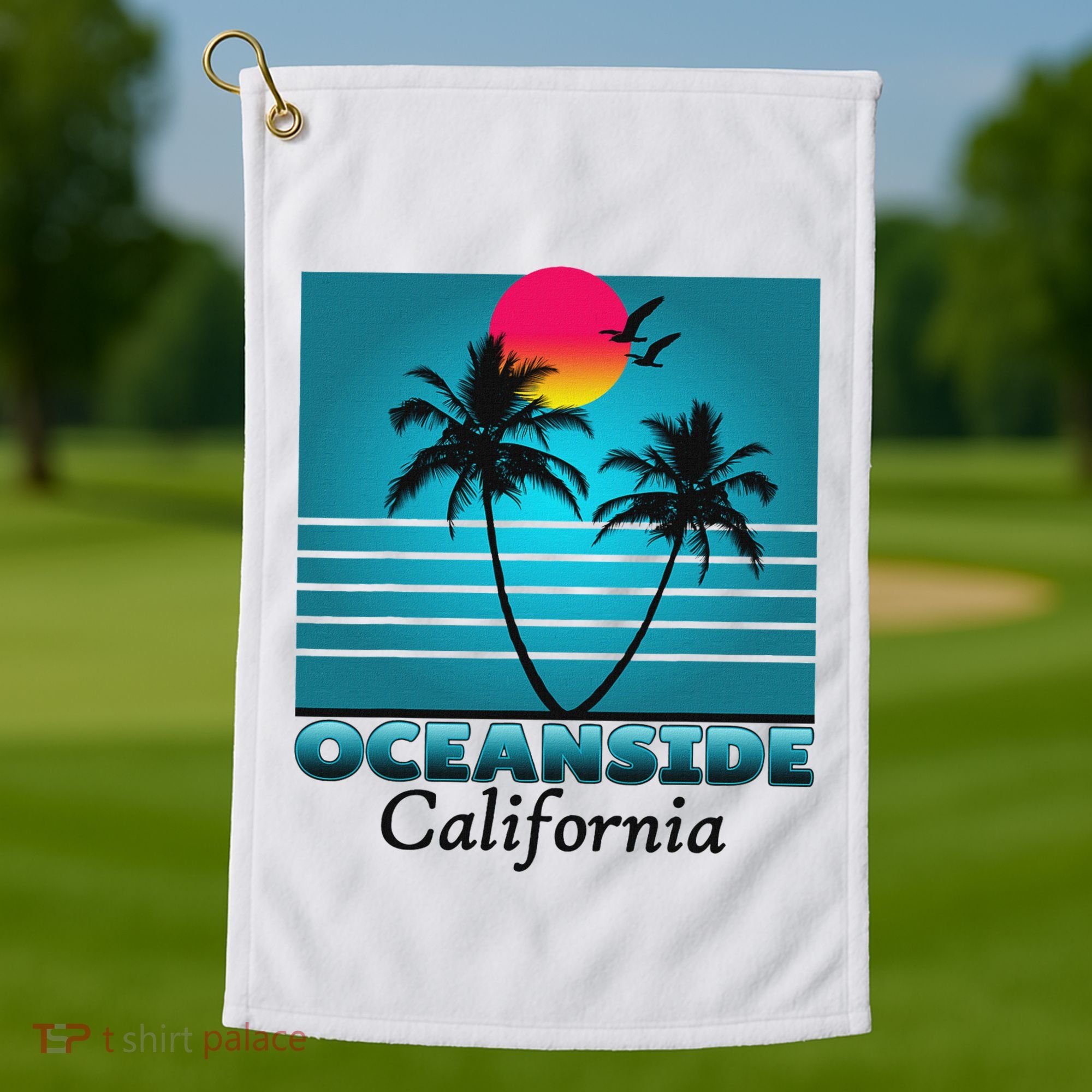 Oceanside California Ca Summer Gift Souvenirs Golf Towel