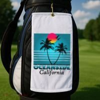 Oceanside California Ca Summer Gift Souvenirs Golf Towel thumb 2