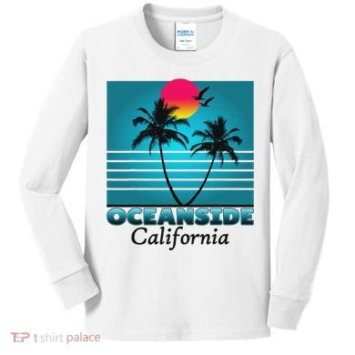 Oceanside California Ca Summer Gift Souvenirs Kids Long Sleeve Shirt