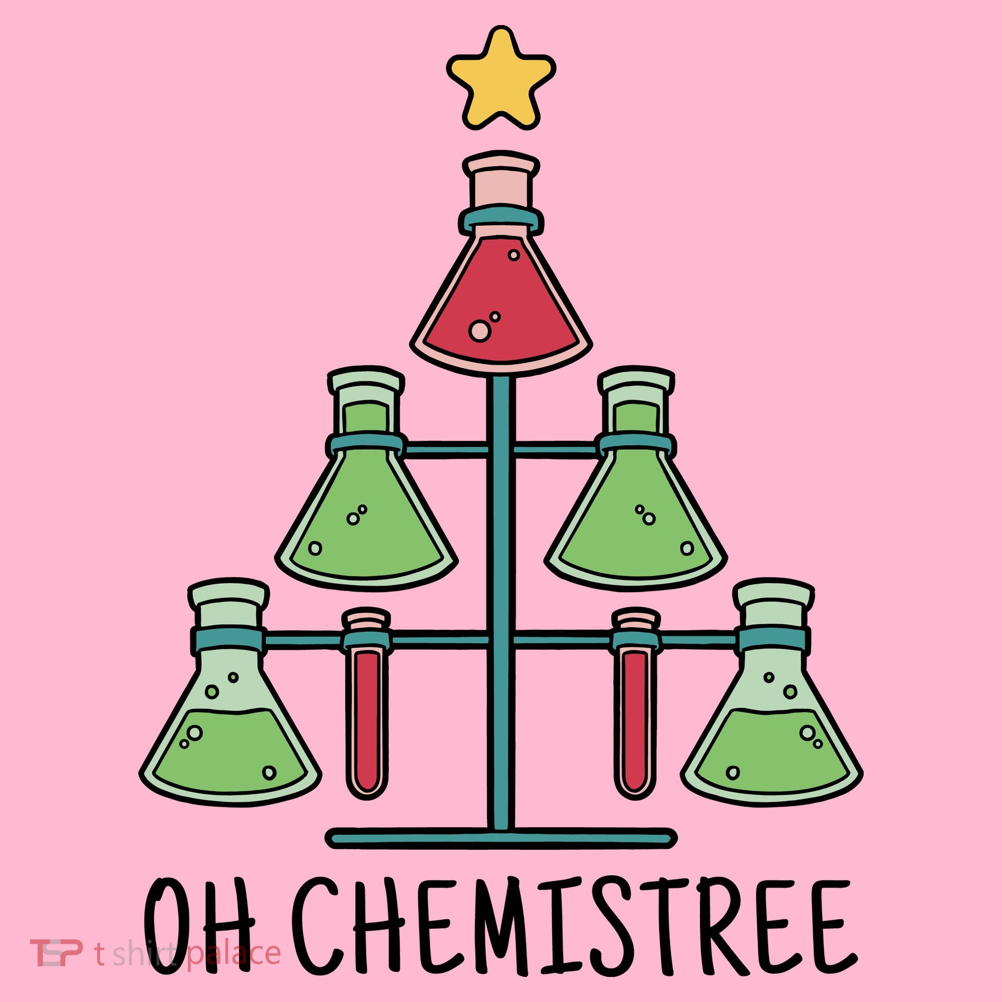 Oh Chemistree Chemistry Christmas Gift Coaster