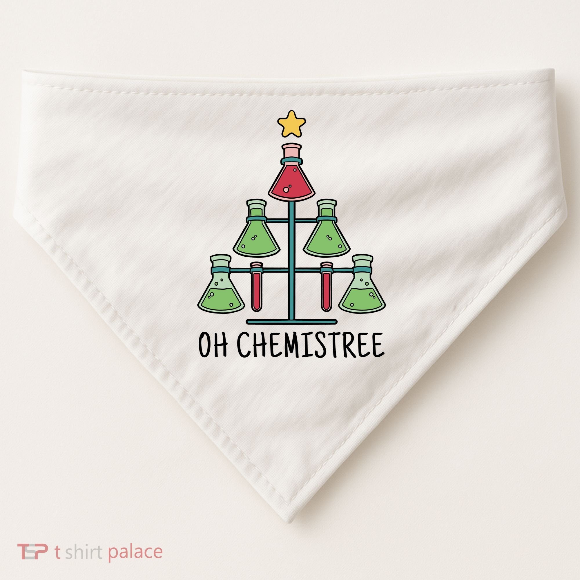 Oh Chemistree Chemistry Christmas Gift USA-Made Doggie Bandana