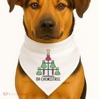 Oh Chemistree Chemistry Christmas Gift USA-Made Doggie Bandana thumb 1