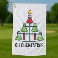 Oh Chemistree Chemistry Christmas Gift Golf Towel thumb 1