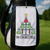 Oh Chemistree Chemistry Christmas Gift Golf Towel thumb 2