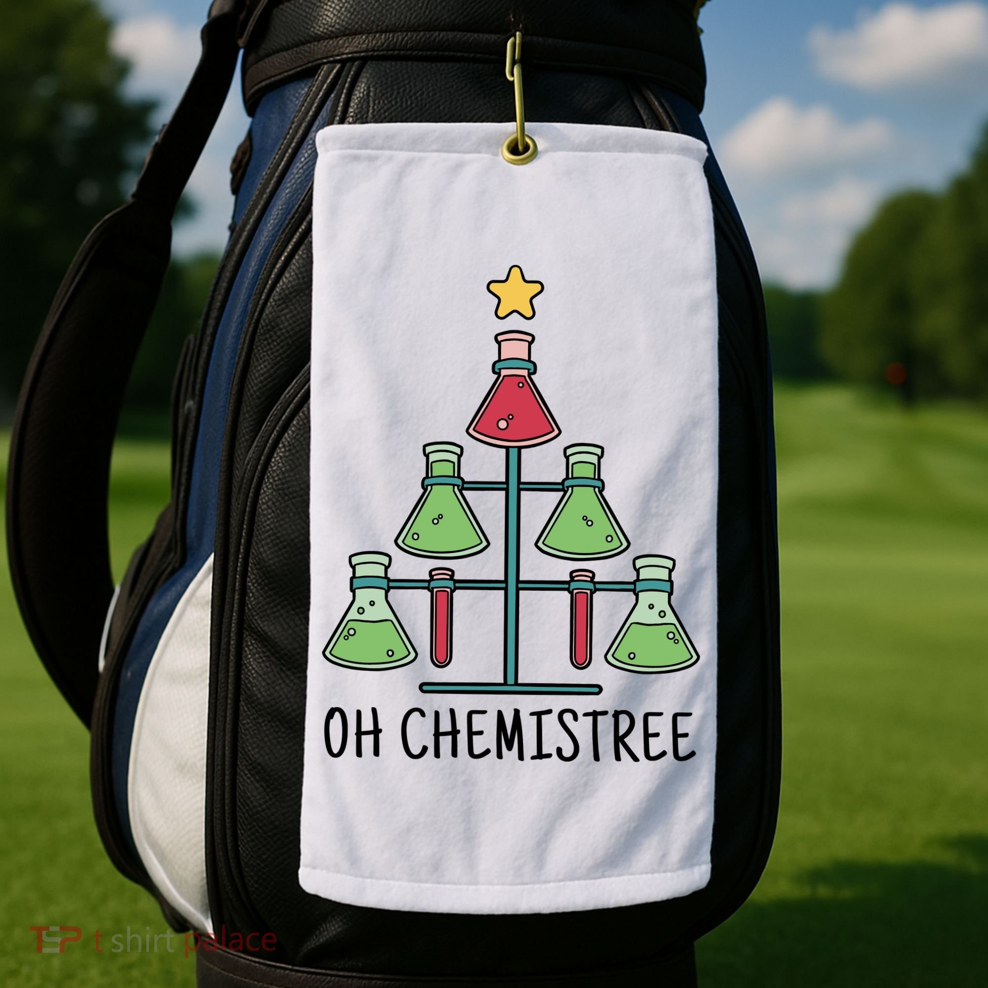 Oh Chemistree Chemistry Christmas Gift Golf Towel