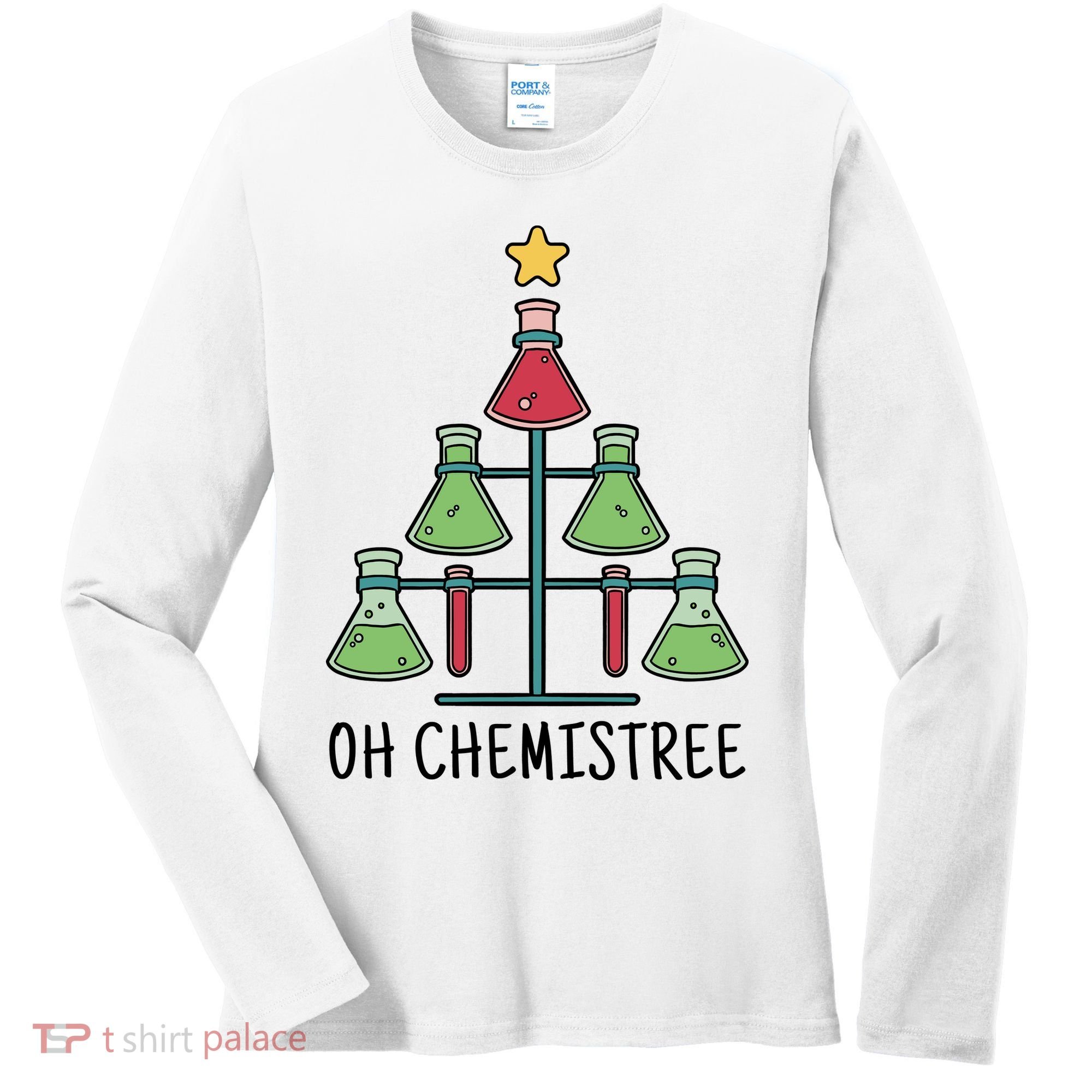 Oh Chemistree Chemistry Christmas Gift Women's Long Sleeve Shirt