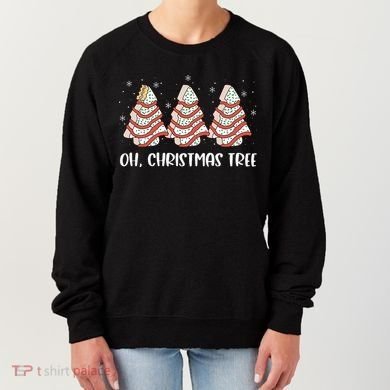 Oh Christmas Cakes Tree Funny Christmas Snack Cake  Women's Sweatshirt