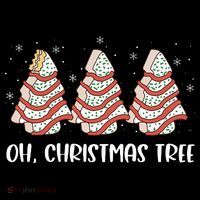 Oh Christmas Cakes Tree Funny Christmas Snack Cake  Women's Hoodie thumb 2