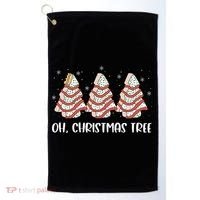 Oh Christmas Cakes Tree Funny Christmas Snack Cake  Golf Towel thumb 0