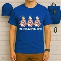 Oh Christmas Cakes Tree Funny Christmas Snack Cake  T-Shirt thumb 6