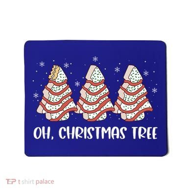 Oh Christmas Cakes Tree Funny Christmas Snack Cake  Mousepad