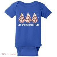 Oh Christmas Cakes Tree Funny Christmas Snack Cake  Baby Bodysuit thumb 0