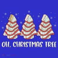 Oh Christmas Cakes Tree Funny Christmas Snack Cake  Tall Hoodie thumb 2