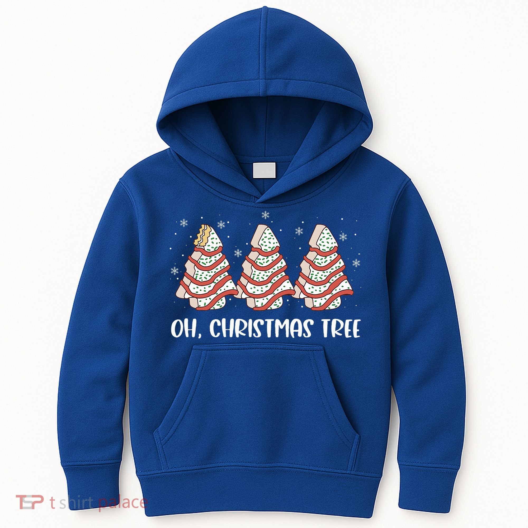 Oh Christmas Cakes Tree Funny Christmas Snack Cake  Kids Hoodie