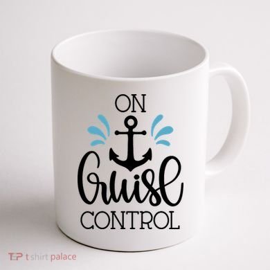 On Cruise Control Vacation Coffee Mug back