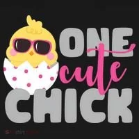 One Cute Chick Funny Doggie Tank thumb 4