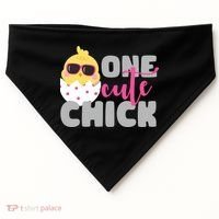One Cute Chick Funny USA-Made Doggie Bandana thumb 0