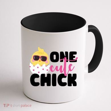 One Cute Chick Funny Coffee Mug back