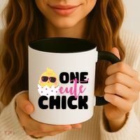 One Cute Chick Funny Coffee Mug thumb 3