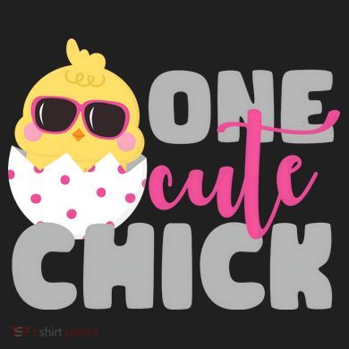 One Cute Chick Funny Crop Fleece Hoodie