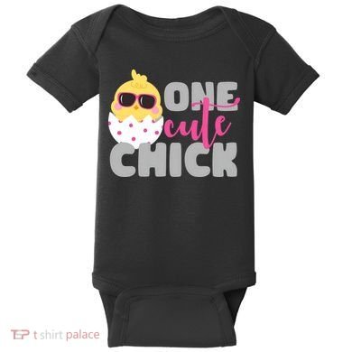 One Cute Chick Funny Baby Bodysuit