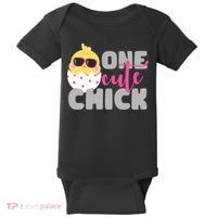 One Cute Chick Funny Baby Bodysuit thumb 0