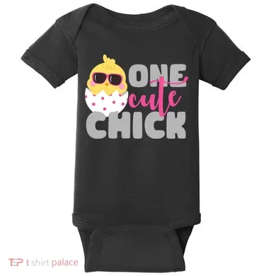 One Cute Chick Funny Baby Bodysuit