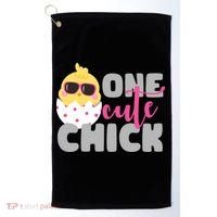 One Cute Chick Funny Golf Towel thumb 0