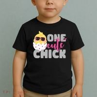 One Cute Chick Funny Toddler T-Shirt thumb 2