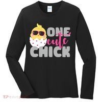 One Cute Chick Funny Women's Long Sleeve Shirt thumb 0