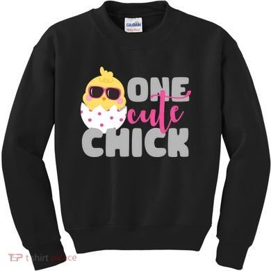 One Cute Chick Funny Kids Sweatshirt
