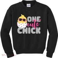 One Cute Chick Funny Kids Sweatshirt thumb 0