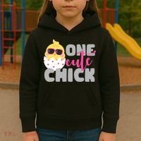 One Cute Chick Funny Kids Hoodie thumb 3