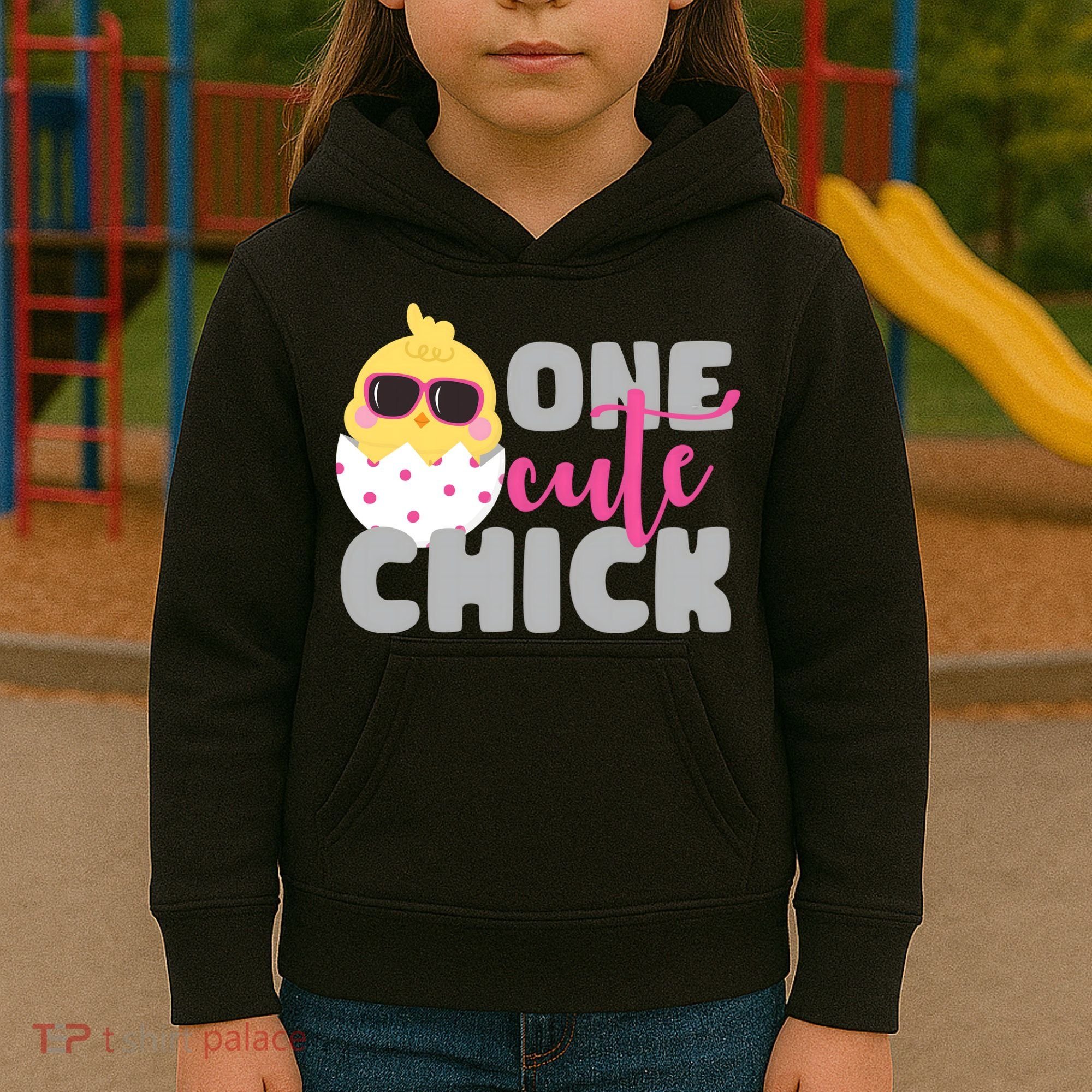 One Cute Chick Funny Kids Hoodie
