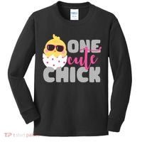 One Cute Chick Funny Kids Long Sleeve Shirt thumb 0