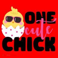 One Cute Chick Funny Santa Hat thumb 1