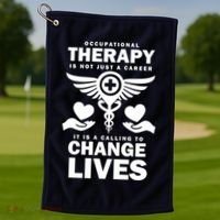 Occupational Therapy Change Lives Golf Towel thumb 1