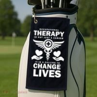 Occupational Therapy Change Lives Golf Towel thumb 2