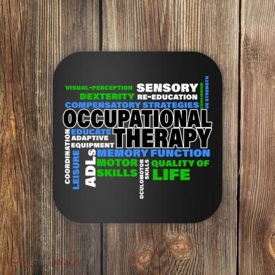 Occupational Therapy Word Cloud Coaster