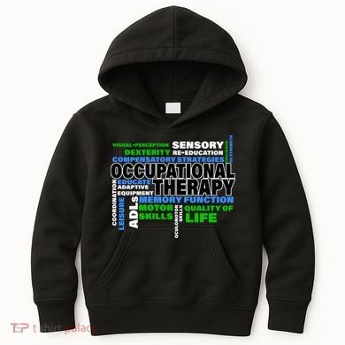 Occupational Therapy Word Cloud Kids Hoodie