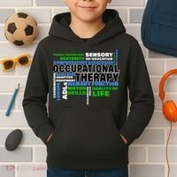 Occupational Therapy Word Cloud Kids Hoodie thumb 2