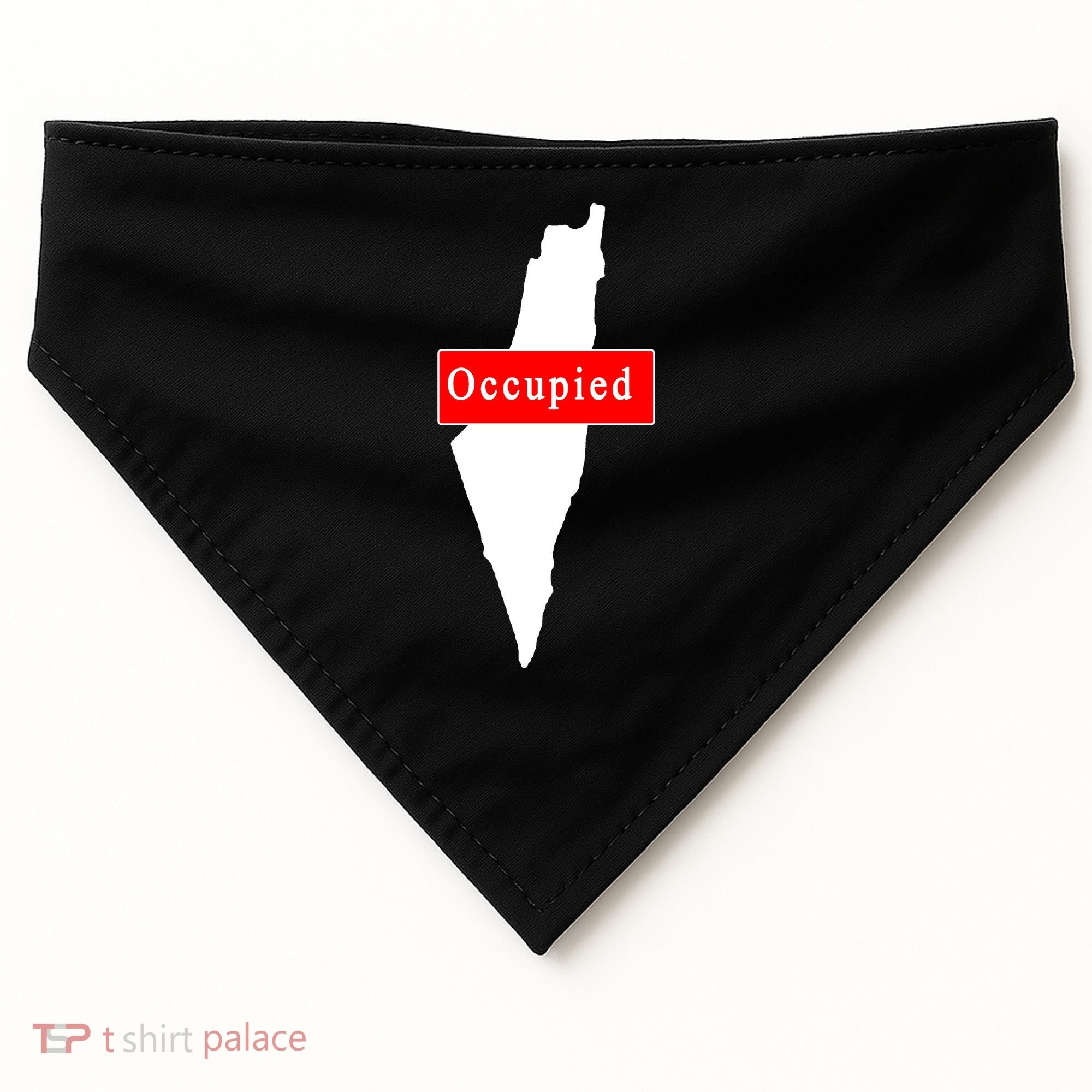 Occupied Palestine Free Gaza Anti Israel USA-Made Doggie Bandana