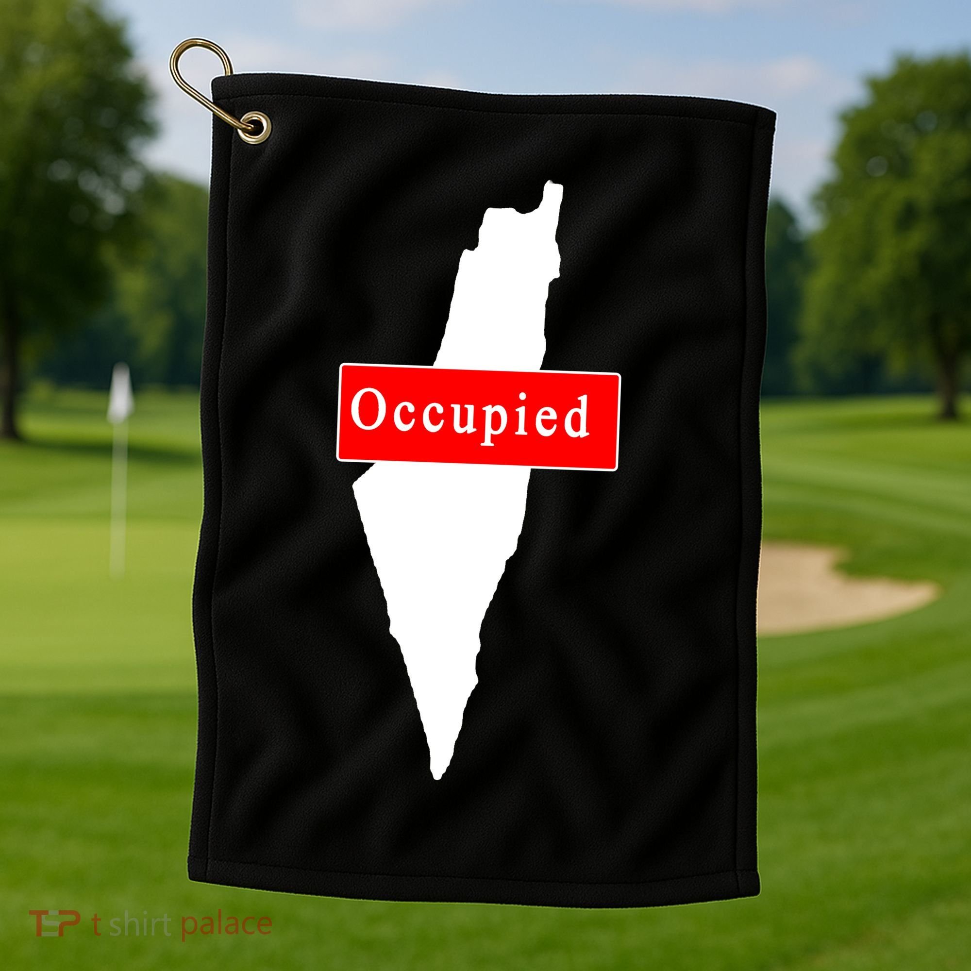 Occupied Palestine Free Gaza Anti Israel Golf Towel