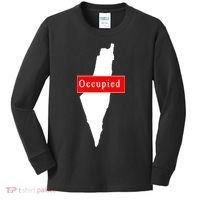 Occupied Palestine Free Gaza Anti Israel Kids Long Sleeve Shirt thumb 0