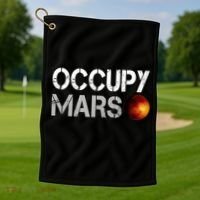 Occupy Mars Golf Towel thumb 1